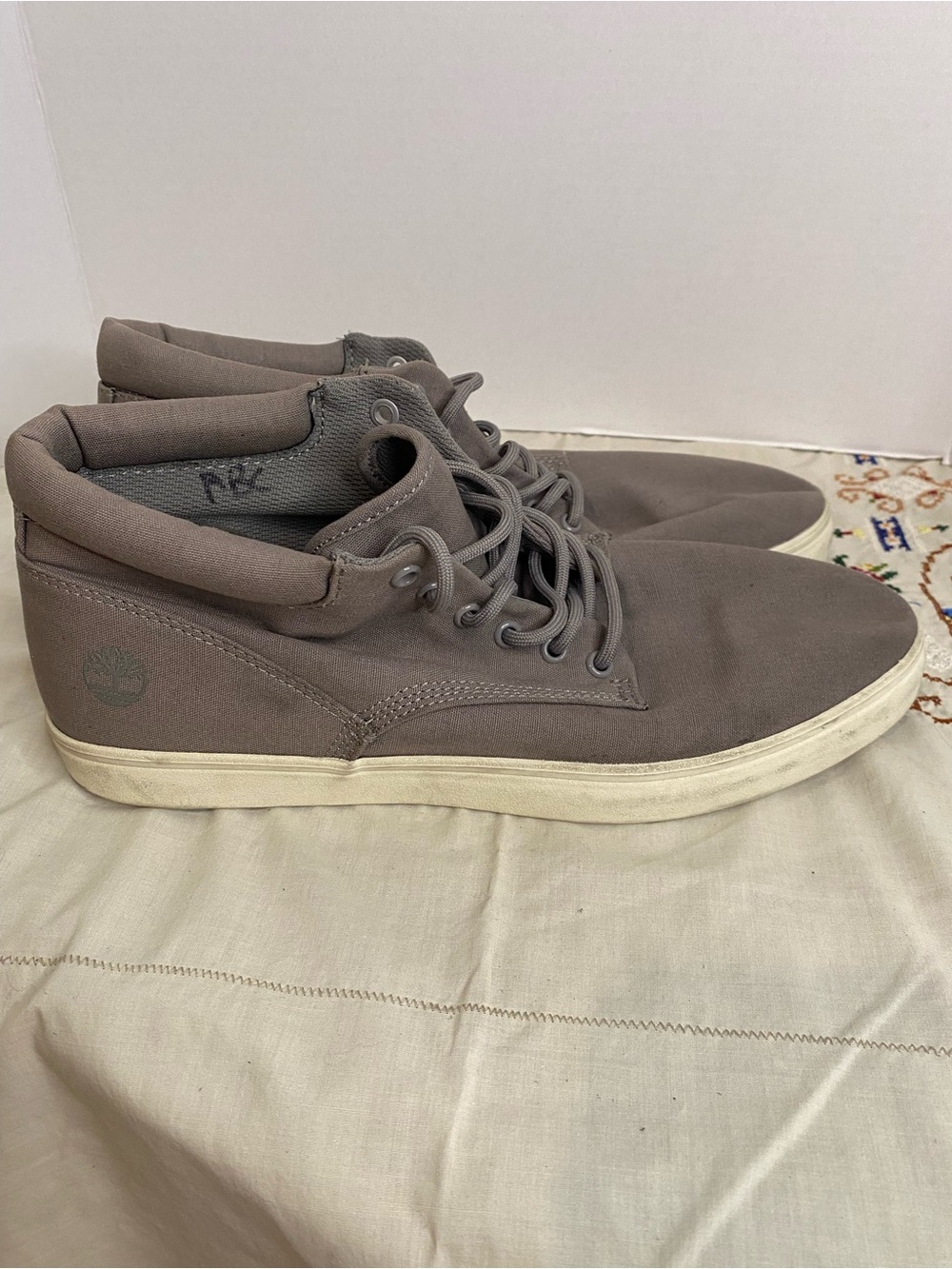 Timberland Nordstrom Men's Chukka Boots in Grey/Taupe Canvas